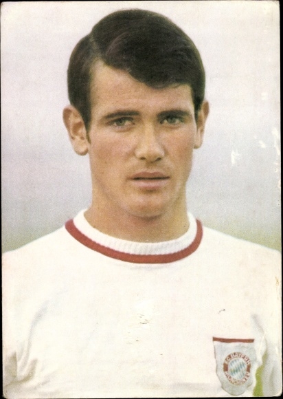 PC soccer player Rudolf Nafziger, portrait, FC Bavaria Munich, Aral trading card
