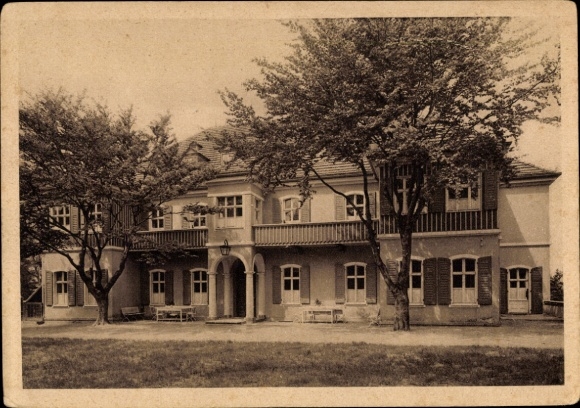 Postcard Neuhof Heringsdorf, Siemens Eleonorenheim, balcony
