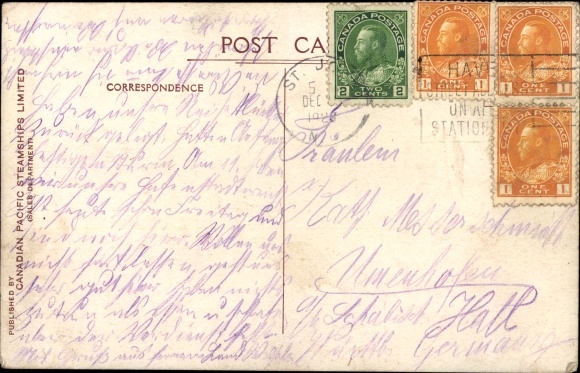 Postcard steamer Melita, Canadian Pacific
