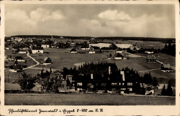 Ak Zinnwald Georgenfeld Altenberg im Erzgebirge, Gesamtansicht