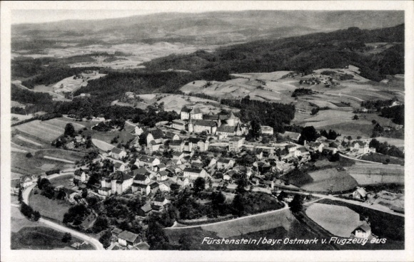 Ak Fürstenstein in Neder-Beieren, luchtfoto