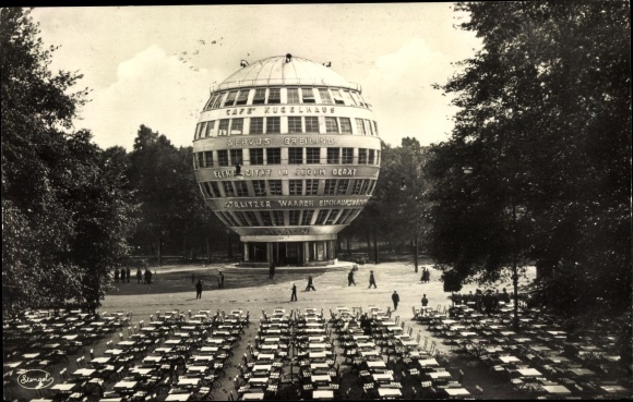 Postcard Dresden, The ball house seen from the concert garden, annual show of German work