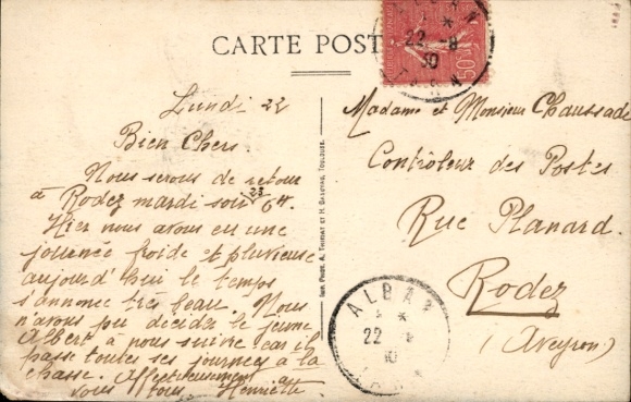 Postcard Alban Tarn, general view