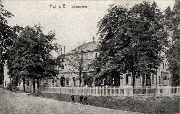 Ak Hof an der Saale Opper-Franken Beieren, Schützenhaus
