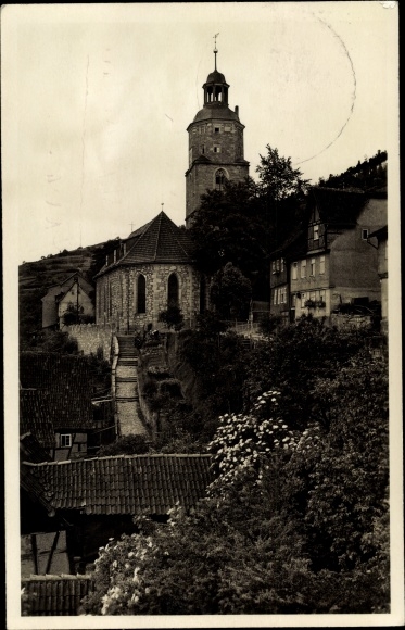 Photo Postcard Wasungen in the Thuringian Forest, town church