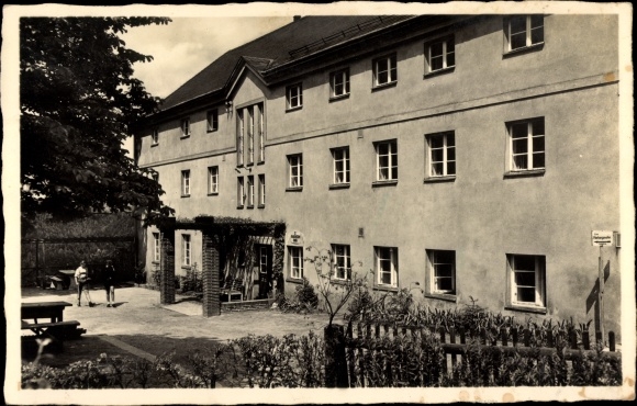 Ak Ostrau Bad Schandau in Sachsen, Paul Zacharias Jugendherberge, Fassade
