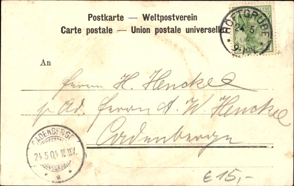Postcard Höftgrube Wingst in Lower Saxony, inn Waldschlösschen
