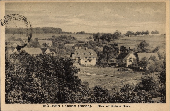 Ak Mülben Waldbrunn im Neckar Odenwald Kreis, Blick auf Kurhaus Steck