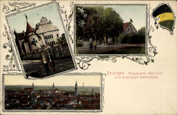 Studentika Ak Erlangen, Corpshaus Baruthia, Exkneipe Rathsberg, Wappen, KSCV