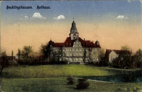 Ak Recklinghausen im Ruhrgebiet, Rathaus