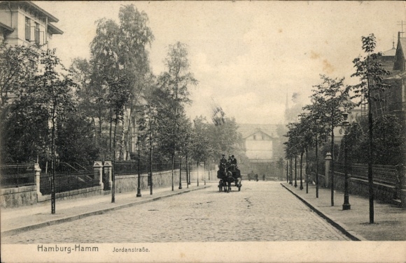 Postcard Hamburg Mitte Hamm, Jordanstraße