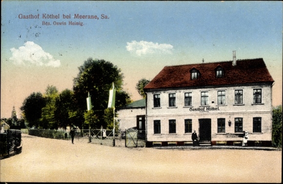 Postcard Köthel Schönberg Sachsen, view of the inn Köthel