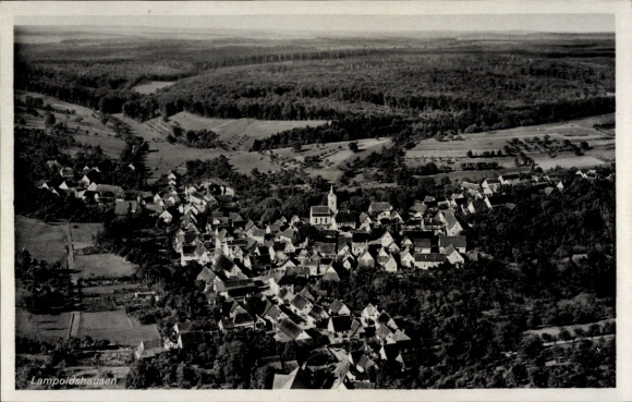 Ak Lampoldshausen Hardthausen am Kocher, Fliegeraufnahme