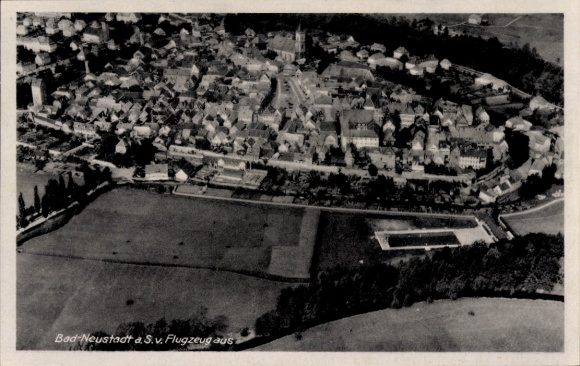 Postcard Bad Neuhaus Bad Neustadt an der Saale Lower Franconia, aerial photograph