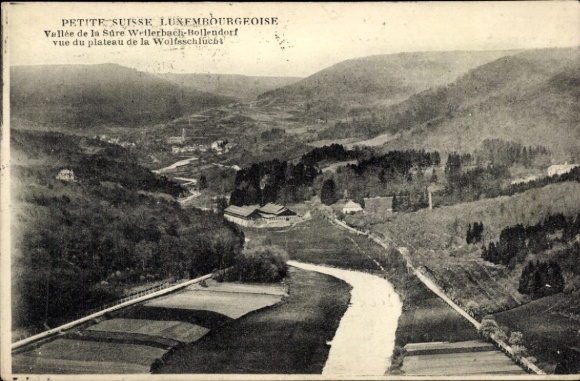 Postcard Weilerbach Berdorf Luxembourg, Vallee de la Sure, Plateau de la Wolfsschlucht