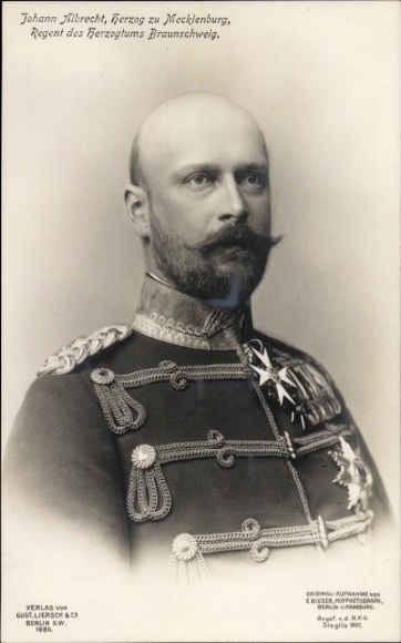 Ak Johann Albrecht zu Mecklenburg-Schwerin, Regent des Herzogtums Braunschweig