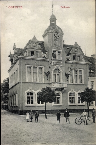 Ak Ostritz in Sachsen, Rathaus