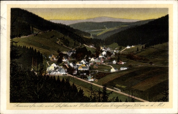 Postcard Wildenthal Eibenstock in the Ore Mountains, general view