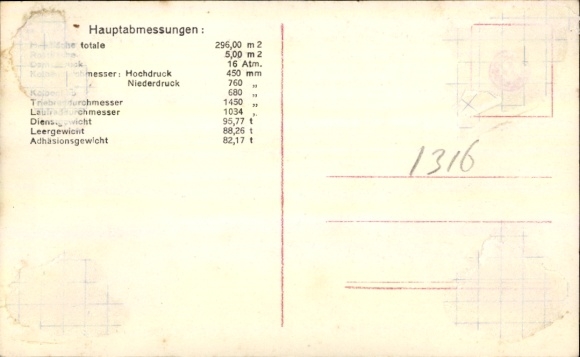 Postcard Austrian Railways, express train locomotive for mountain routes, type Gölsdorf, steam locomotive