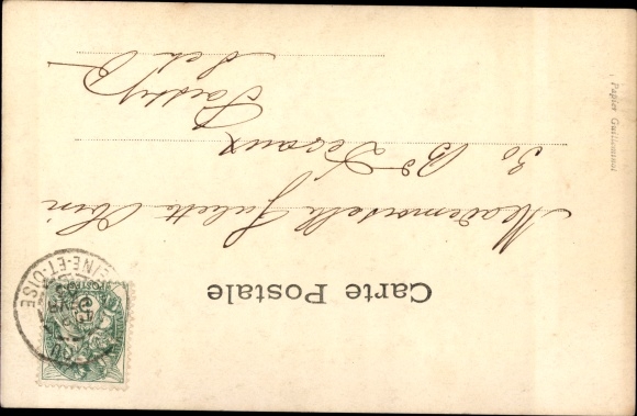 Postcard Napoleon Intime, Scene VI, premiere lecon de strategie, theater scene