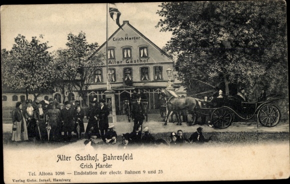 PC Hamburg Altona Bahrenfeld, old inn, terminus of tram 9 and 25