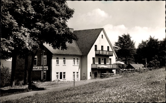 Postcard Bad Berleburg North Rhine-Westphalia, inn and pension recreation, owner Otto Müller