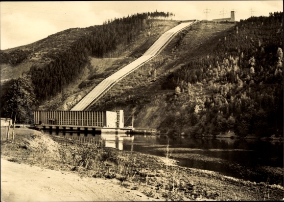 Ak Hohenwarte Thüringen, Hohenwartetalsperre, Pumpspeicherwerk