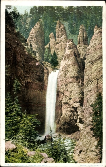 Ak Wyoming VS, Yellowstone National Park, watervallen