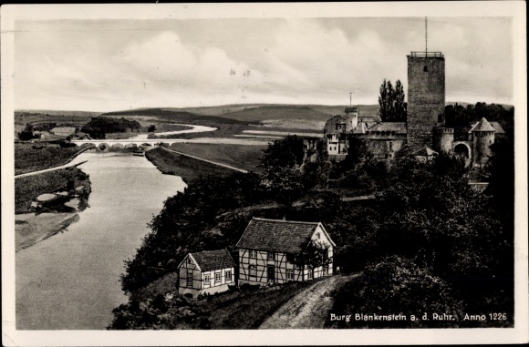 Ak Blankenstein an der Ruhr Hattingen, Burg, Panorama
