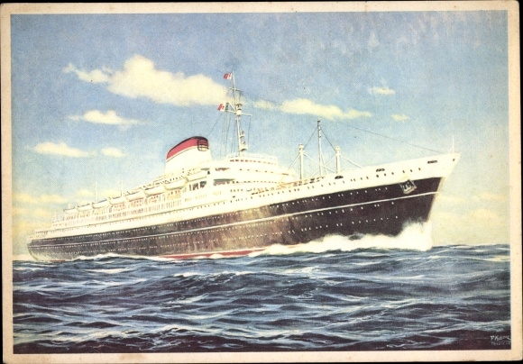 Artist PC Turbonave Cristoforo Colombo, Italia Società di Navigazione Genova