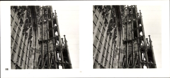 Zdjęcie stereo Praha Praga, miasto zamkowe, katedra, wieżyczka schodowa