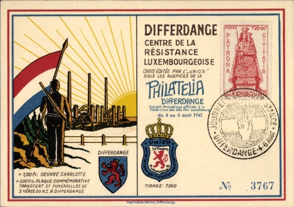 Herb KP Differdange Differdange Luksemburg, Centre de la Résistance Luxembourgeoise