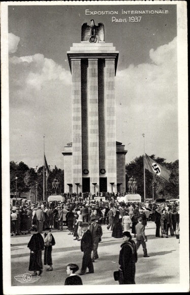 PC Paris, Exposition Internationale 1937, Pavillon d&#39;Allemagne, Deutsches Haus, architect Speer