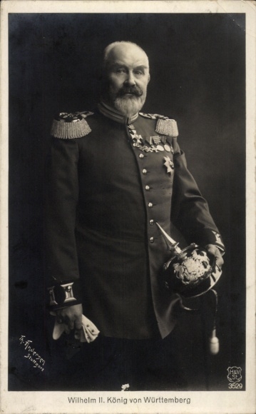 Ak Wilhelm II, König von Württemberg, Portrait
