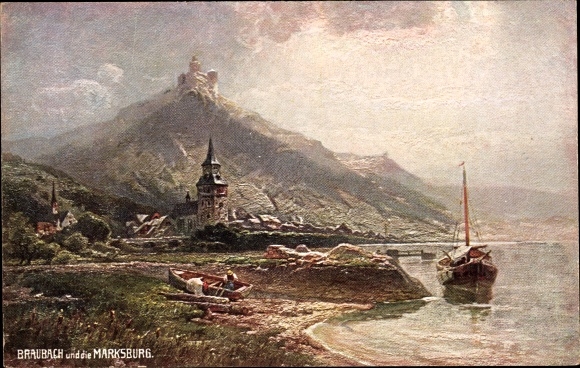 Artist PC Astudin, Braubach am Rhein, Marksburg, pilgrimage of the Lower Rhine to Bornhofen