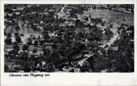 Postcard Schwann Staubenhardt in the Black Forest, aerial photograph