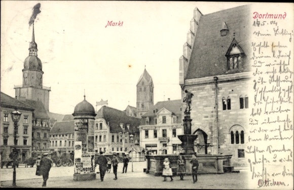 Ak Dortmund im Ruhrgebiet, Markt
