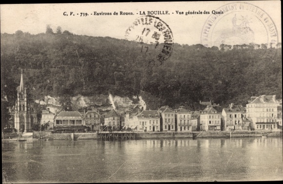 Postcard La Bouille Seine Maritime, general view of the quays