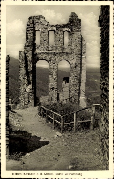 Ak Traben Trarbach an der Mosel, Ruine Grevenburg