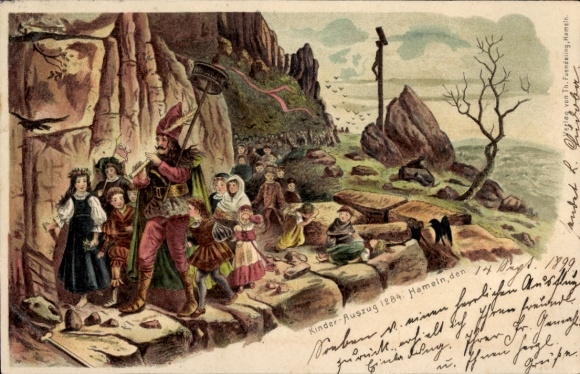 litho Hameln, rattenvanger, kinderfragment