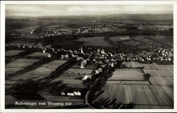 Postcard Kusterdingen in Württemberg, aerial photograph