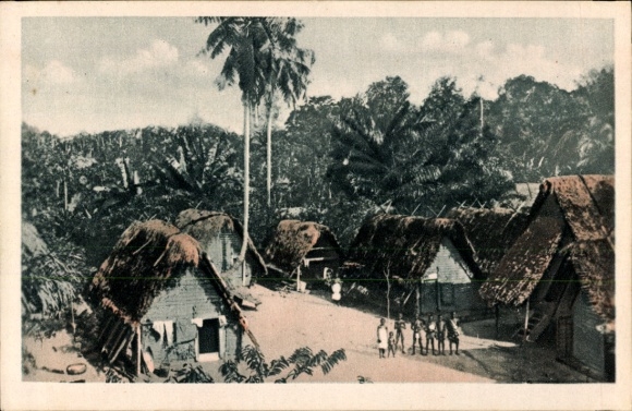 Postcard Suriname, local village