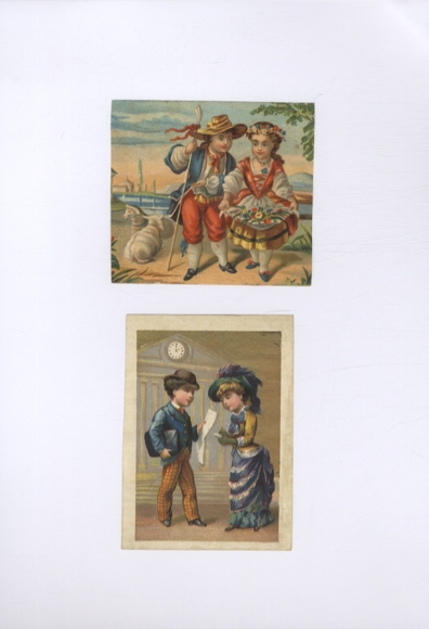 2 wafle / błyszczące zdjęcia odzieżowe moda na miasto i wieś, każdy ok. 11 x 8 cm