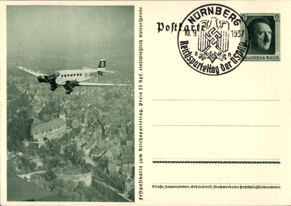 Ganzachen Ak Junkers Ju 52 Immelmann II, D 2600, Lufthansa, Hitlers Privatflugzeug