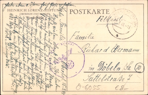 Postcard Oberhof in the Thuringian Forest, Heinrich Lorenz Foundation, Wandelhalle
