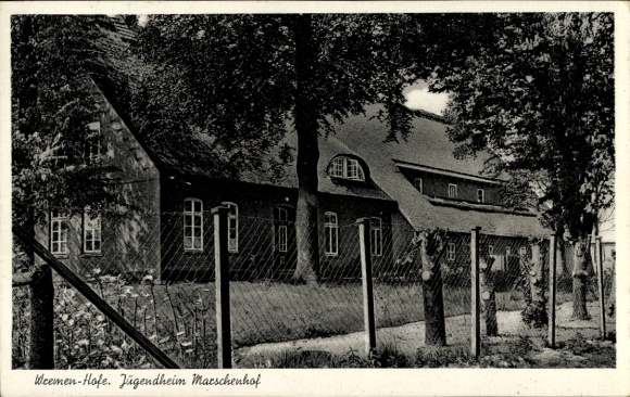 Ak Nordseebad Wremen Wurster Nordseeküste, Hofe, Jugendheim Marschenhof