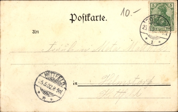 Postcard Tostedt in Lower Saxony, partial view, church