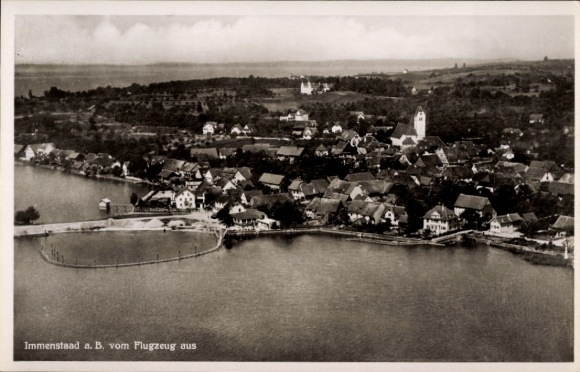 Ak Immenstaad am Bodensee, Fliegeraufnahme