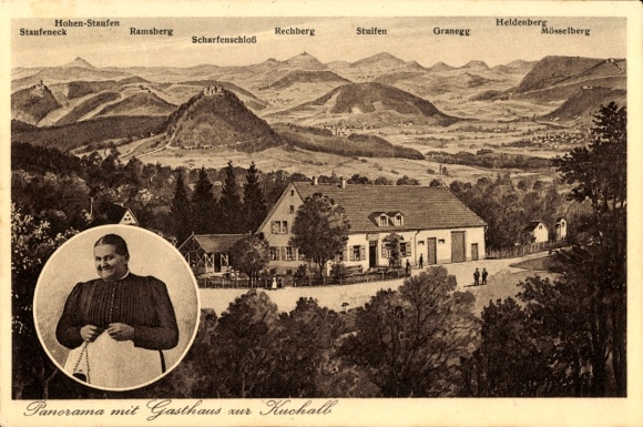 Ak Kuchalb Donzdorf in Württemberg, Panorama mit Gasthaus zur Kuchalb