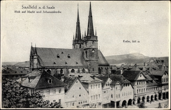 Ansichtkaart Saalfeld in Thüringen, mooi gedetailleerd beeld